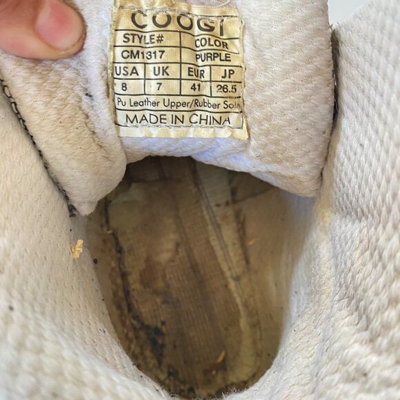 Vintage Coogi Australia Purple Leather Hi Fashion Sneakers Men's Shoe 8 EUR 41 - Picture 11 of 12